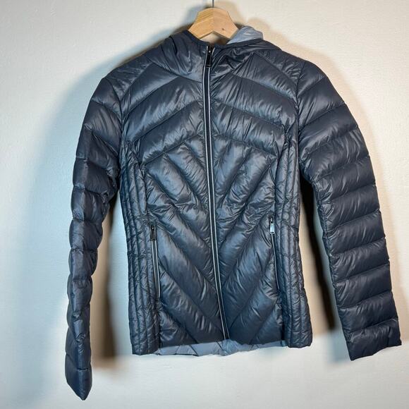 BCBGeneration Jackets & Blazers - BCBG Women’s Gray Down Puffer Coat Jacket with Hood Small Skiing Snowboarding